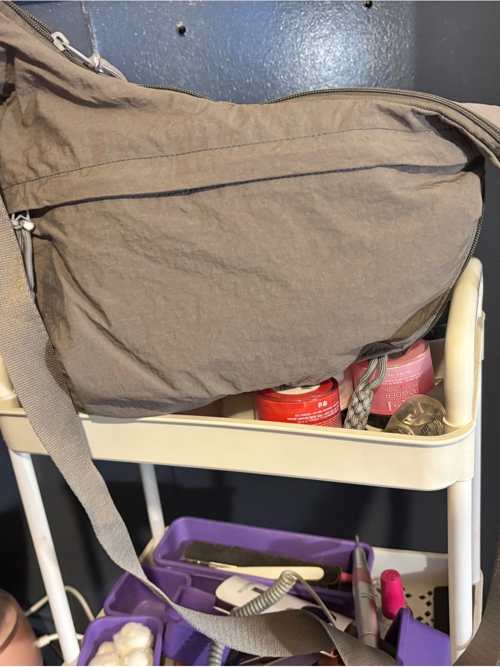Gray Crossbody Sling Bag - Neutral Gray